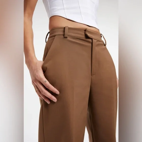 Good American Brown Wide Leg Pants - Picture 2 of 8